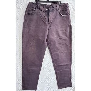 Vintage 1992 Levis 545 Loose Fit Jeans Mens 38x34 Plum Purple USA 90s 513 0492